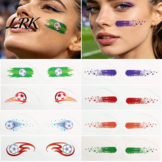 Kids And Adult Temporary Tattoos Soccer Face Stickers, Waterproof Body Art for Sports Holiday Fans, Football Team Party Makeup Decals Game Day Event