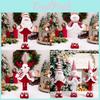 Cozy Fabric Holiday Decor With Red And White Stripes Santa Snowman And Reindeer
