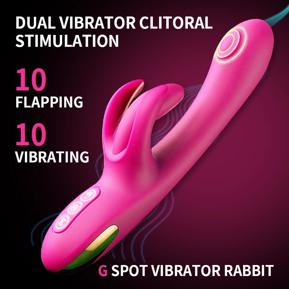 G Spot Dildo Vibrator Adults Sex Toy for G Spot Clitoral Stimulator Waterproof Vibration Flapping Vibrating Female Sex Toy