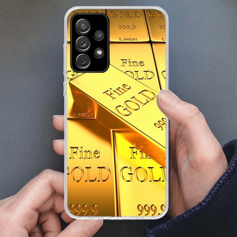 Fine Gold Pattern Printing Phone Case For Samsung Galaxy A51 A50S A71 A70 A41 A31 A21S A10 A20E A30 A40 A6 A7 A8 + A9 Soft Shell