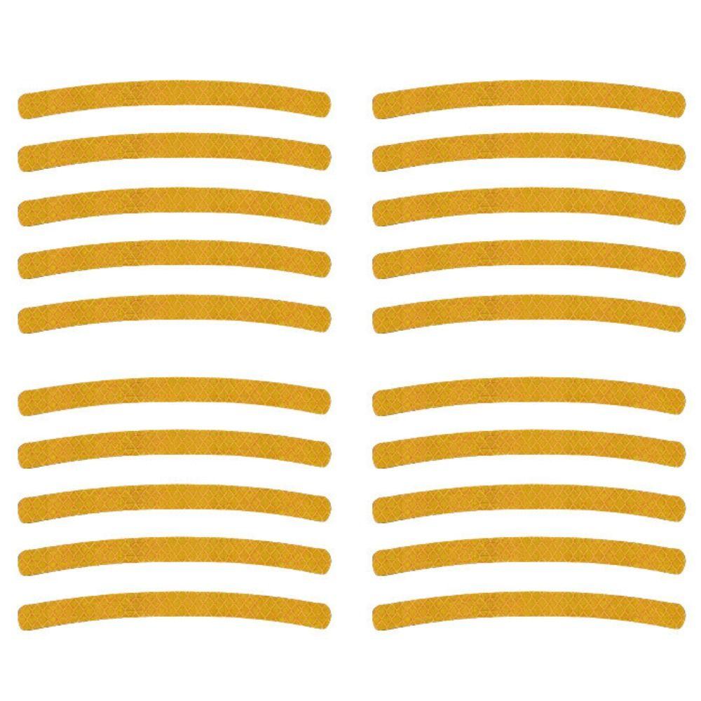 

20 шт., светоотражающая наклейка для общего автомобиля, светящаяся предупреждающая наклейка для безопасности, декоративные полоски для ночного вождения