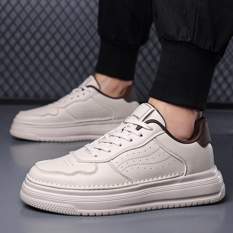 Sapatos Plus Size para Homem 38-45 Moda Outono Homem Cadarço Plataforma Sandálias de Cunha Confortáveis Antiderrapantes Tênis Casuais Esportivos Sapatos de Homem