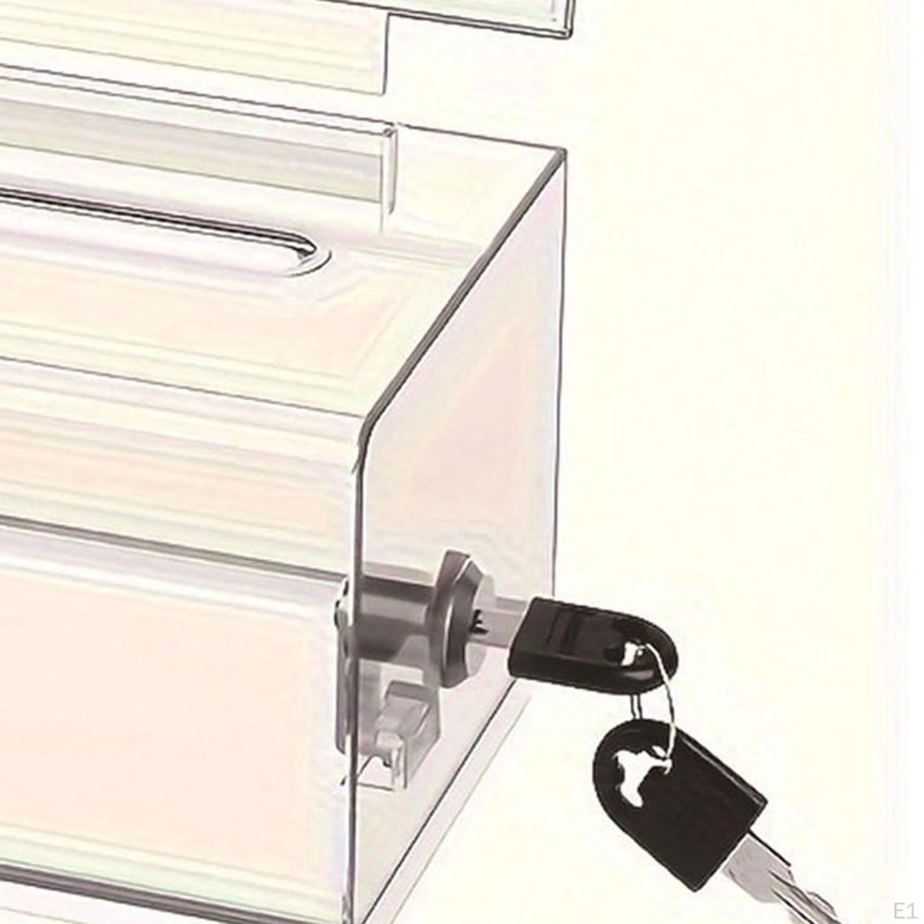 Transparent Suggestion Box Cardboard Raffle with Lock Easy Assembly Money Collecting for