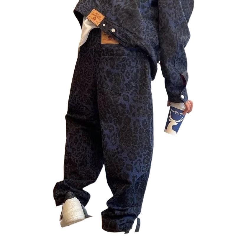 Pánské letní maskáčové overaly s širokými nohavicemi - trendy americký high street styl