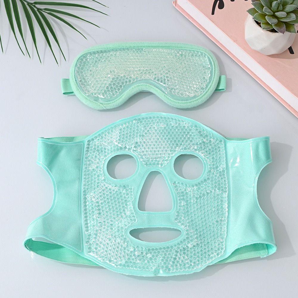 Cooling Massager Cooling Sleep Mask with Gel Ice Beads Gel Beads Eye Mask  Face Skin Care
