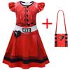 Cartoon Digital Printing Clothing Cosplay Middle And Old Children'S Flying Sleeves Dress + Bag 2638