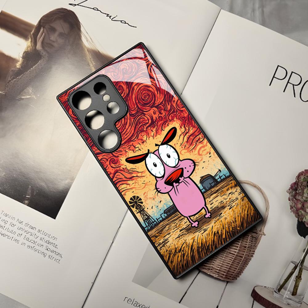 CARTOON COURAGEOUS Phone Case For Samsung Galaxy S26 S25 S24 S23 S22 S20 S21 Edge Ultra Plus Fe Colored Silver Cover