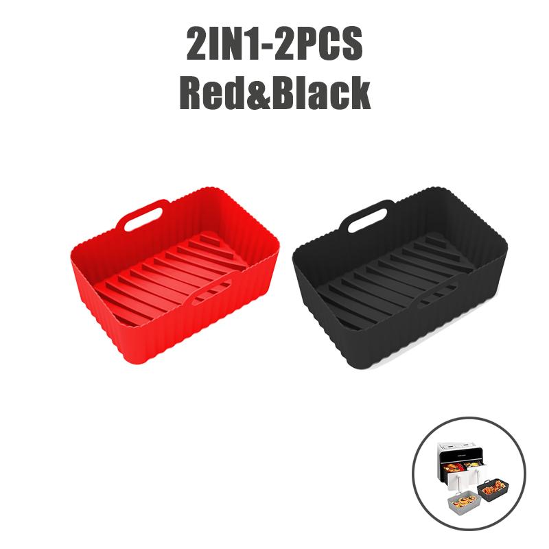 Food Grade Air Fryer Silicone Liners for Ninja Dual Air Fryer Non-Stick Air Fryer Basket Accessories for Ninja