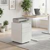 Lockable Cabinet, Rolling Filing Cabinet with 3 Drawers, Steel Office Drawer Unit for A4, Letter, Legal Sized Files