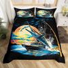 Fishing Duvet Cover Sets for Adults Queen Size Quilt Covers Lightweight Down Room Decor 2 Pillowcases 1 Duvet Cover No Comforter