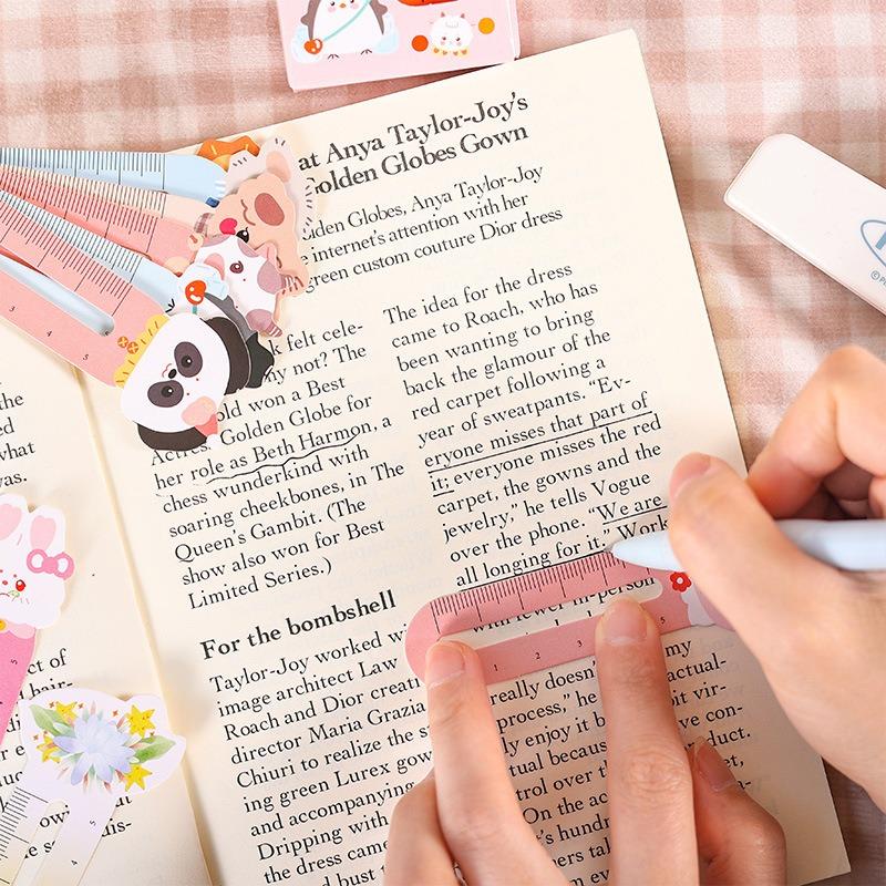 Niedliches Tier Kreativer Lineal Lesezeichen Für Kinder Schüler Lesezeichen Schreibwaren Geschenk