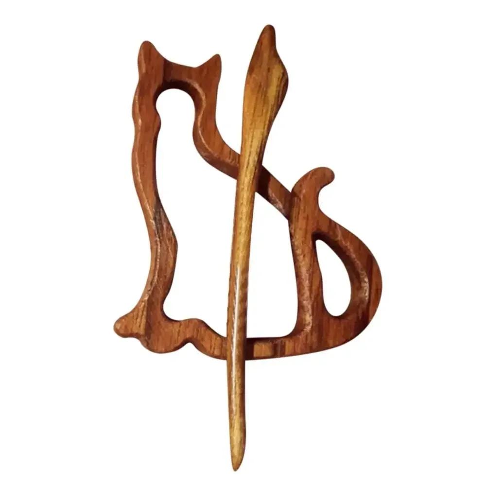 Niche Design Cute Trendy Bird Bear Rabbit Animal Flower Wooden Brooch Clothing Accessory Fashion Jewelry Women Brooch