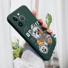 Fashion Cool Flame Bear Phone Case for iPhone 15 14 13 12 11 Samsung Galaxy A12 A52 S24 S23 Xiaomi POCO Redmi Soft Square Liquid Silicone Cover