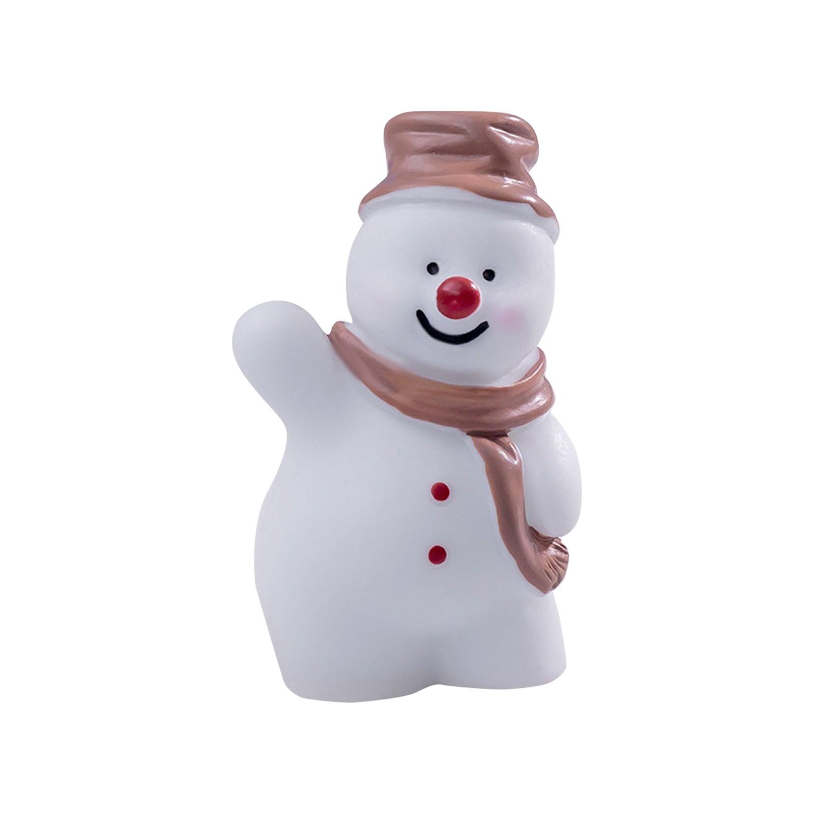 

Миниатюрные милые фигурки снеговиков, рождественские украшения, аксессуары для хрустальных бутылок, набор праздничных снеговиков для праздничного декора One Size