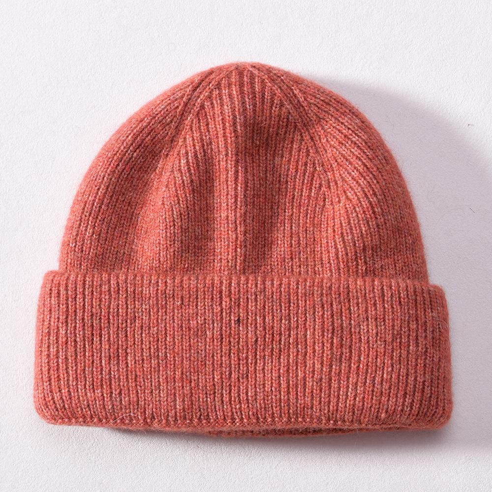 Autumn and winter new Maillard retro wool knitted hat outdoor wool hat ear protection warm wool hat
