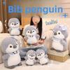 Cartoon Cute Penguin With Butterfly Headwear And Scarf Plush Toy Doll For Gift