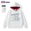 GENIOLAMODE Men's Oversized Color-Block Hooded Pullover Sweatshirt