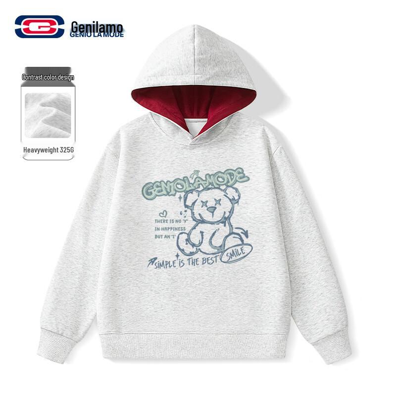 GENIOLAMODE Men's Oversized Color-Block Hooded Pullover Sweatshirt