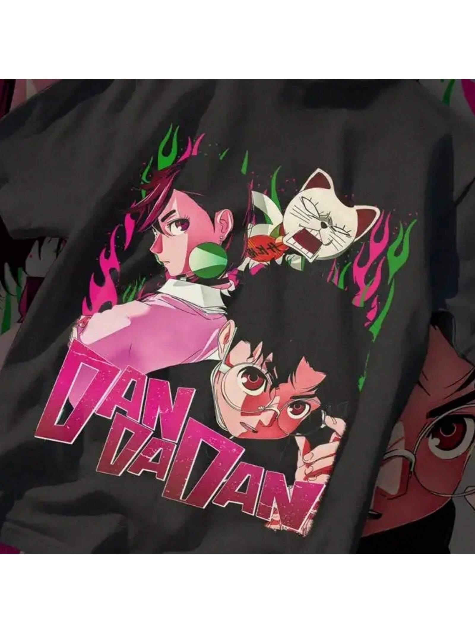Dandadan Anime T-Shirt Unisex Graphic Manga Tee For Fans All Size S разноцветный