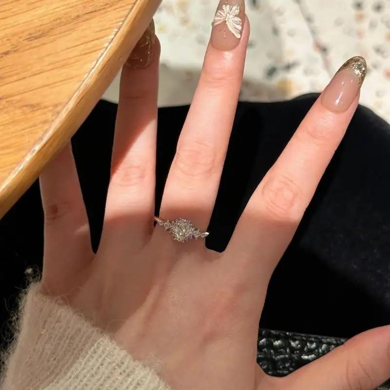 New in Vintage Palace Style silver 925 Rings for women Light Luxury Fashion Party Wedding Romantic engagement ring Jewelry