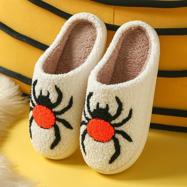 2024 Women's Cute Christmas Elk Plush Cotton Slippers - Cozy Winter Warm Home Shoes for Couples