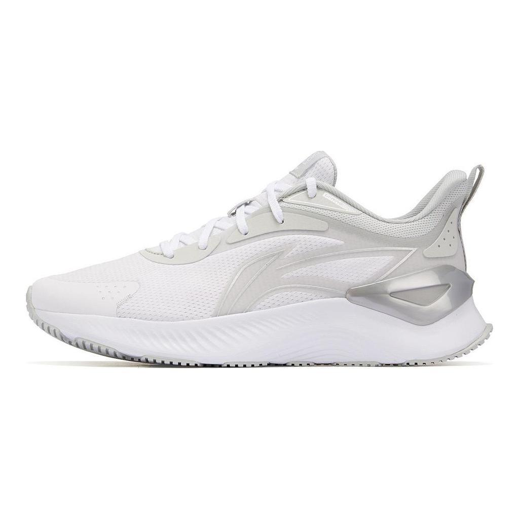 Li Ning YueYing 3.0 Cushioning Abrasion Resistant Breathable Low top Sprint Running Shoes Men's White Gray ARHU023-4
