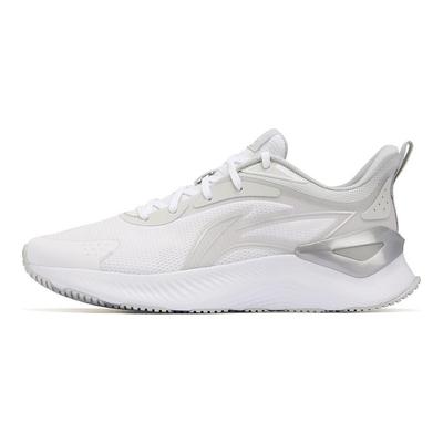 Li Ning YueYing 3.0 Cushioning Abrasion Resistant Breathable Low Top Sprint Running Shoes Men's White Gray ARHU023-4