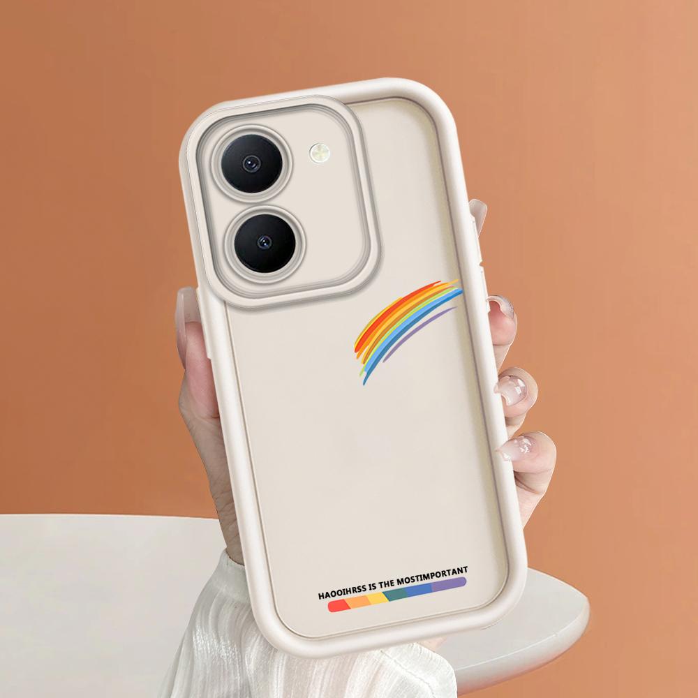 Soft Silicone Square Ladders Cartoon Pattern Full Cover Camera Protection Shockproof Case for iPhone Infinix Tecno Vivo