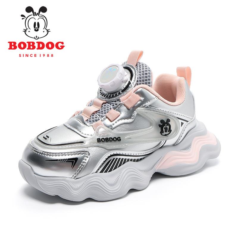 Babu Bean classmate girls shoes 2025 new autumn and winter leather waterproof girls dad shoes children's sports shoes