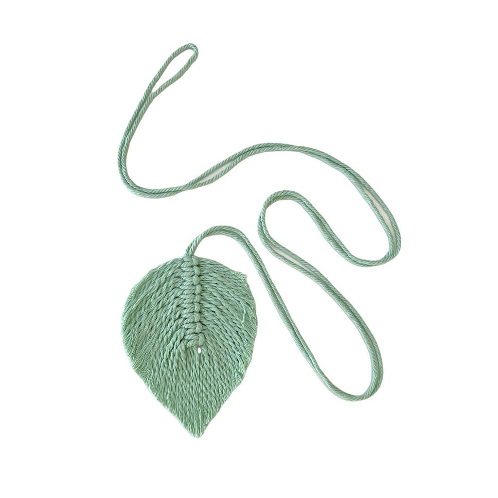 Braided Fringe Curtain Buckle Fashion Handmade Leaf Curtain Tie Simple Tie Rope