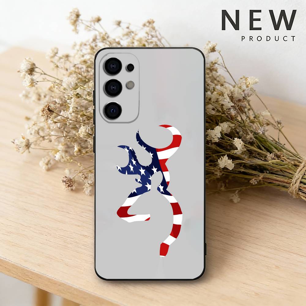 B-browning  phone Case For Samsung S26,25,24,21,22,23,30,20,Ultra,Plus,Fe,Lite Black Soft Cover