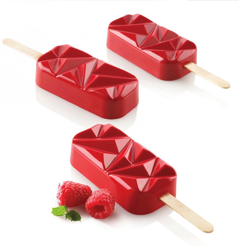 Silicone Ice Cream Mould Ice Cube Tray Popsicle Barrel Diy Mold Dessert Ice Cream Mold with Popsicle Stick