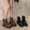 Retro Chunk-heeled Thick-soled Boots, New Style Boots, Casual and Versatile Ankle Boots, Women's Shoes