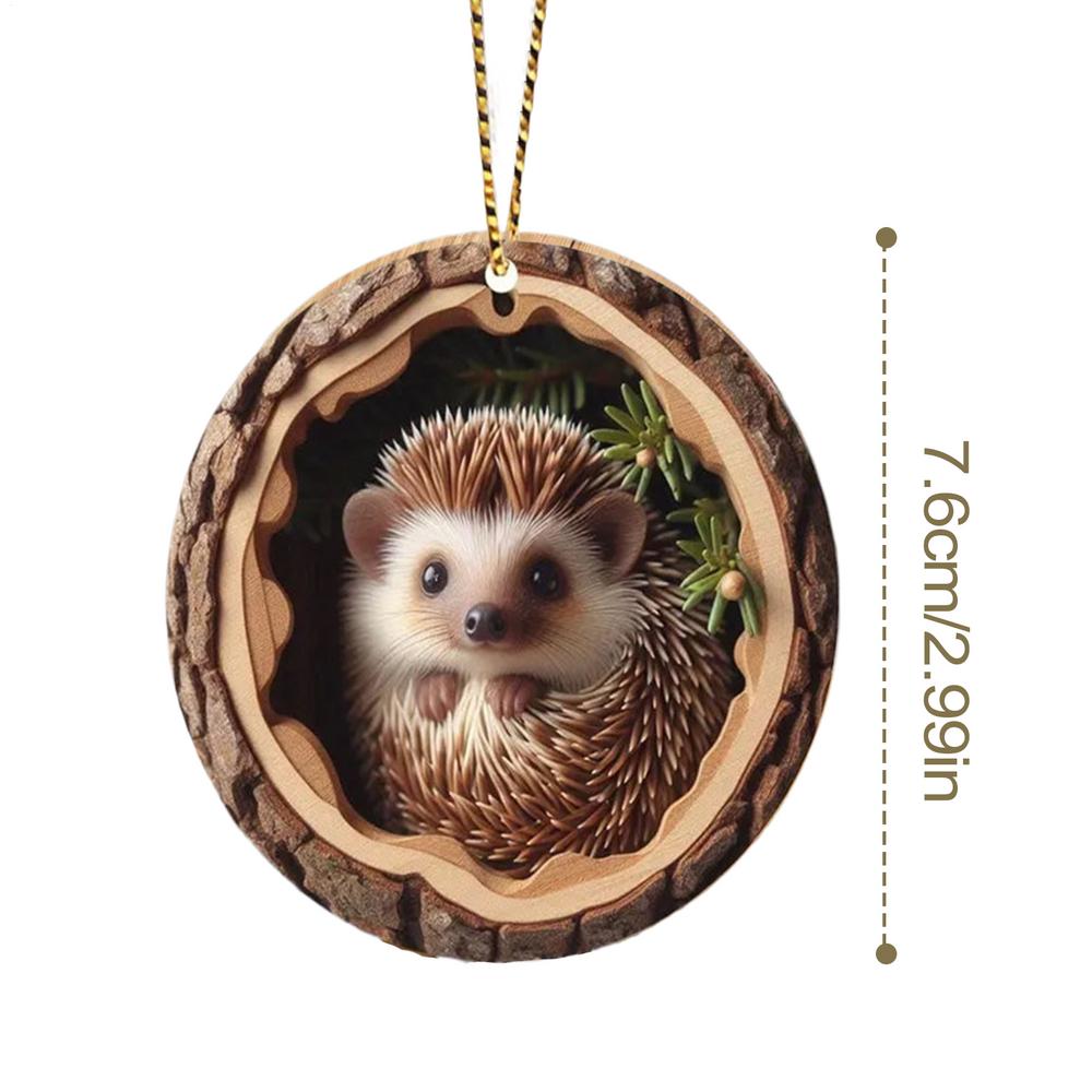 Christmas Ornaments Animal Christmas Ornaments 2D Acrylic  Animal Ornaments Acrylic Christmas Decor Cute Hanging Pendants