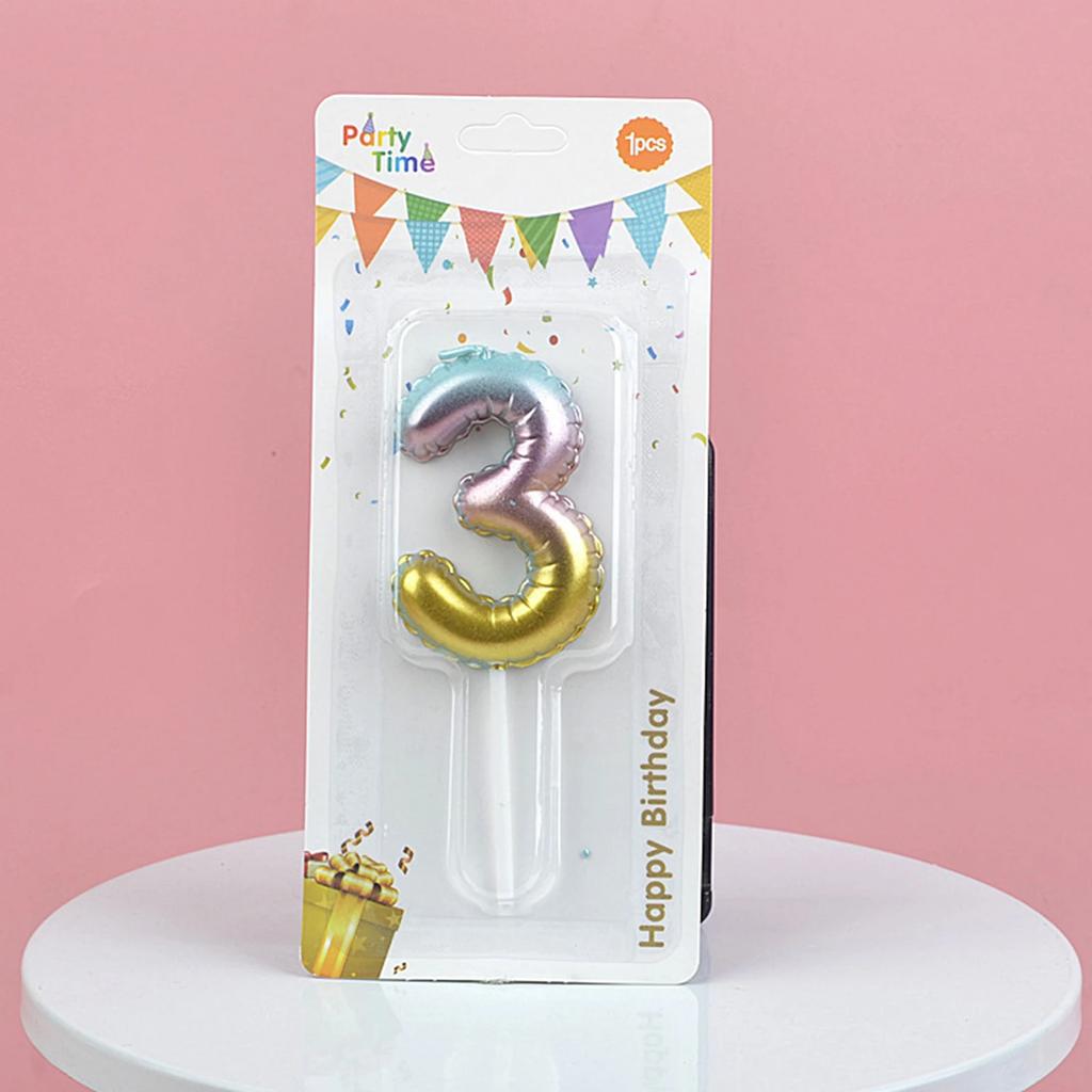 Creative Number Candles Color Candle Birthday Cake Decoration Gradient Cake Love Topper Party Supplies Decorate Boys Girls 123