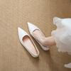 Summer new pointed head shallow mouth inner height increase ladyshoes women's gentle single shoes small size 33 commuter dating soft