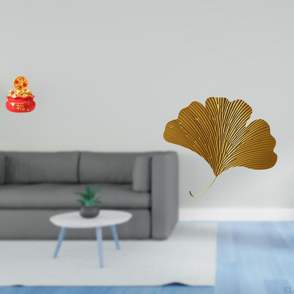 Festival Cornucopia Ginkgo Leaves Art Ornament Treasure Basin Statue for Year Housewarming