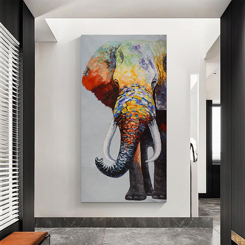The Elephant Animal Art  Contemporary Canvas Oil Painting Wall For Living Room Home Decoration