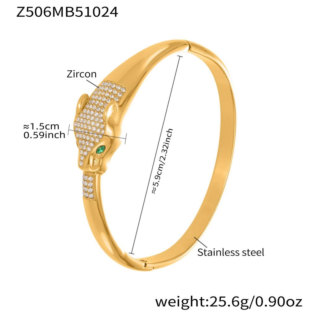European and American style serpentine diamond opening adjustable bracelet female exaggerated summer snake shape bracelet