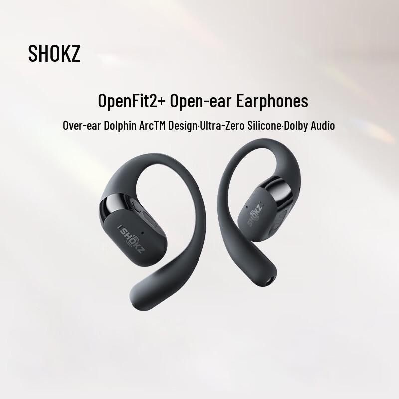 Shokz OpenFit 2+ Open-Ear Bluetooth Sports Headphones