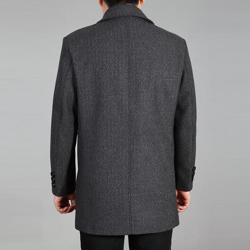 Men Wool Coat Autumn Winter Wool Overcoat Woolen Jacket Male Pea Coat Plus Size 7XL