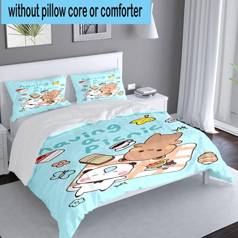 3PCS Bobo Dudu Bedding Set,Including 1pc Duvet Cover And 2pcs Pillowcases Perfect for Bedroom, Dormitory, Large size Fan Christmas gift