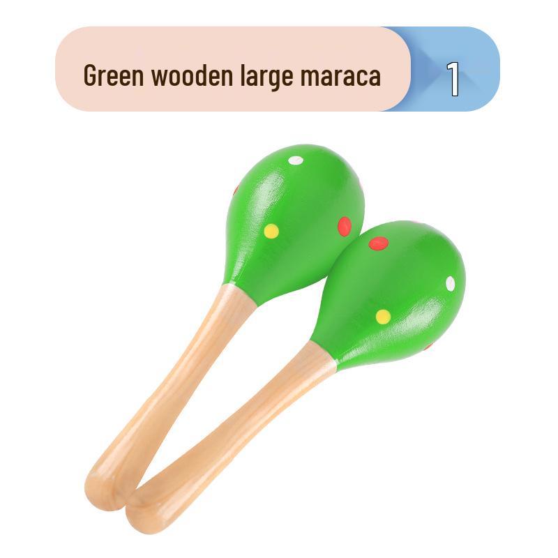 Infant & Toddler Wooden Maracas and Sand Eggs - Early Education Orff Percussion Instruments for Babies and Children