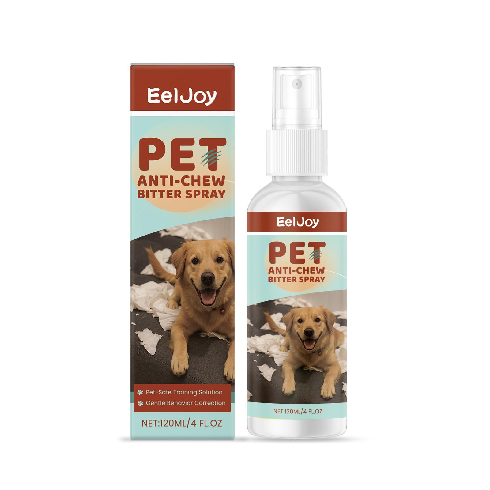 Спрей EelJoy от грызения для собак и кошек, Нежная формула, Прекращает грызение, Корректирует плохие поведенческие привычки, 120 мл