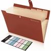 SKYDUE Expanding File Organizer with 8 Pockets, Accordion File Folders with Labels, Portable Document Paper Bill Receipt Organizer, Home College