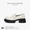 Popular All-leather Platform Loafers Women's Mazorism Thick Heel Leather Shoes Spice Girl College Style JK Mary Jane Shoes