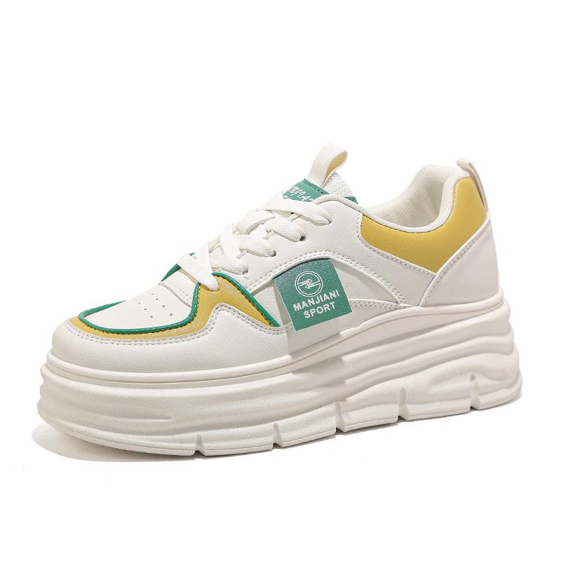 Board Shoes Women's 2025 Spring Little White Shoes New Versatile Casual Women's Shoes Show Feet Small Platform Sports Shoes