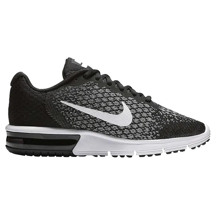 Nike Womens Air Max Sequent 2 'Black White' (women's sizes) Black / White / Dark Grey Running Shoes 852465 002