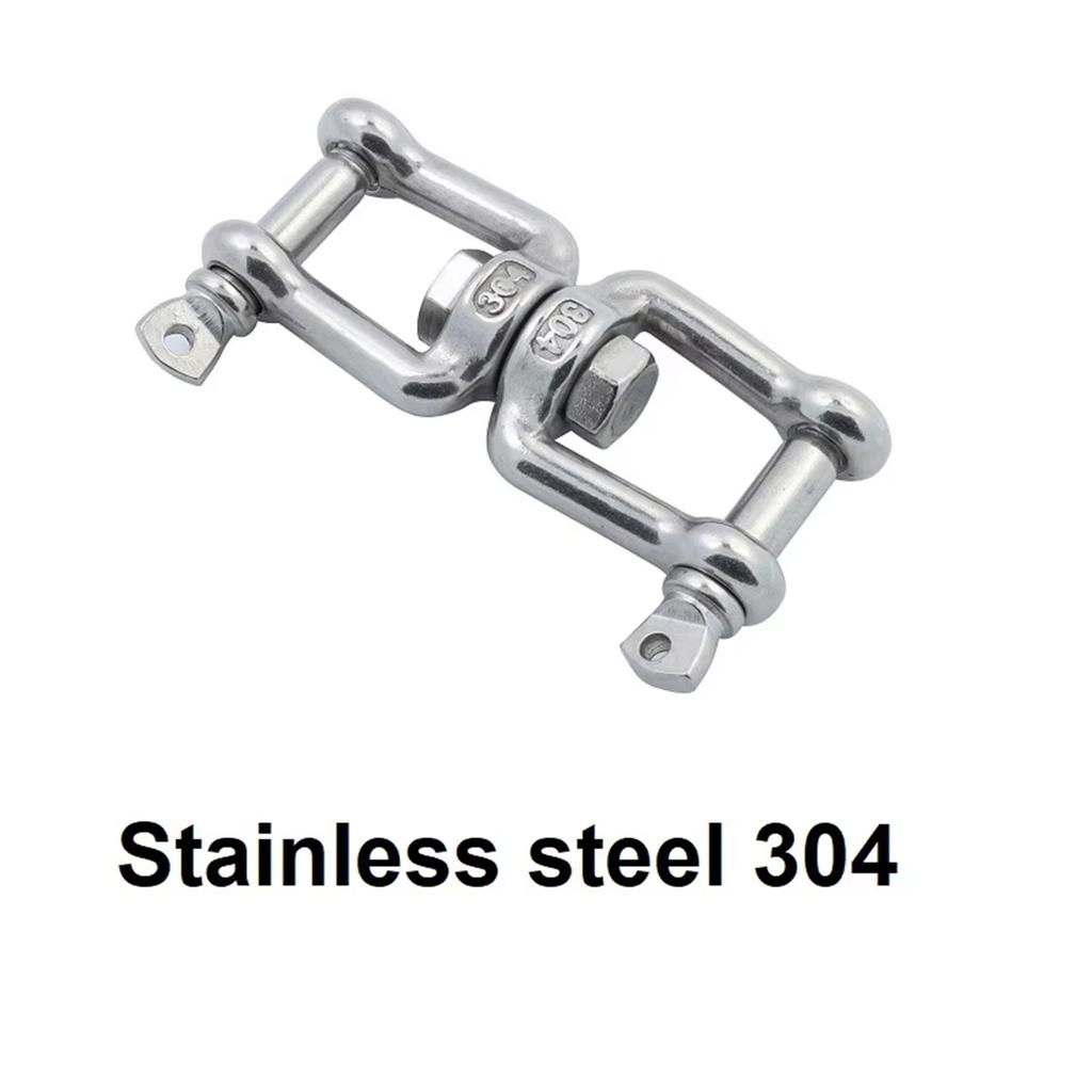 Marine Grade Steel Anchor Swivel Shackle with Double Swivel Jaw Designs Corrosions Resistant Chain Connector for Boats