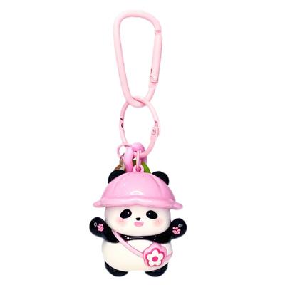 Yocipa Cute Panda Keychain, Cute Bag Charm, Panda Keychain, Character Bag Decoration, Stylish Animal PVC Keychain (Pink)